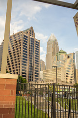 Image showing charlotte north carolina city skyline from bbt ballpark