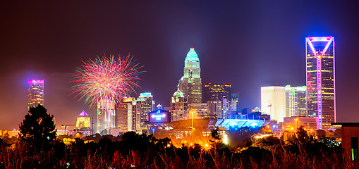 Image showing 4th of july fireworks skyshow charlotte nc