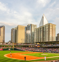 Image showing charlotte north carolina city skyline from bbt ballpark