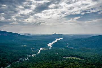 Image showing lake lure and chimney rock landscapes