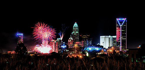 Image showing 4th of july fireworks skyshow charlotte nc