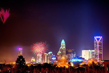 Image showing 4th of july fireworks skyshow charlotte nc