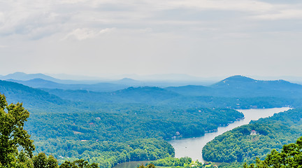 Image showing chimney rock park and lake lure scenery