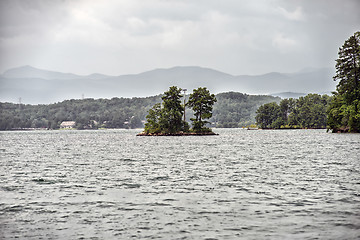 Image showing relaxing on lake keowee in sout carolina