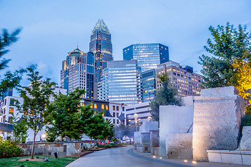 Image showing charlotte north carolina city skyline in downtown