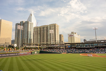 Image showing charlotte north carolina city skyline from bbt ballpark