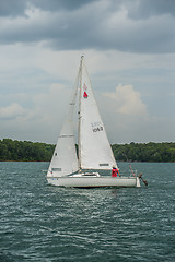 Image showing sail boat on large lake