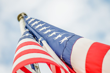 Image showing red white and blue american flag