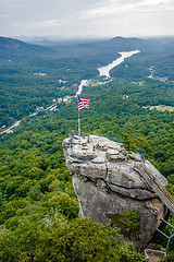 Image showing lake lure and chimney rock landscapes