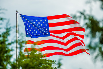 Image showing red white and blue american flag