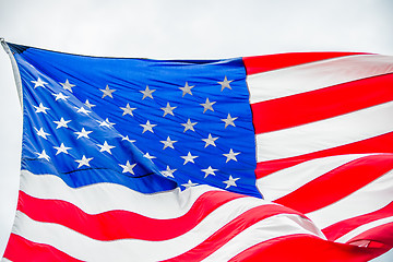 Image showing red white and blue american flag