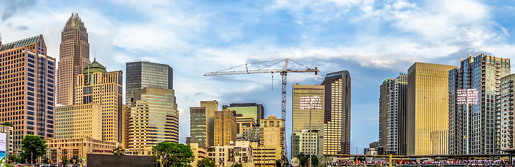 Image showing charlotte north carolina city skyline from bbt ballpark