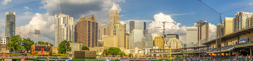 Image showing charlotte north carolina city skyline from bbt ballpark