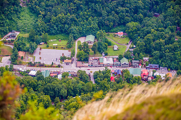 Image showing chimney rock park and lake lure scenery