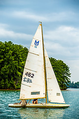 Image showing sail boat on large lake