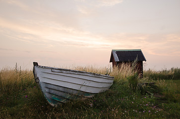 Image showing Old rowing boat