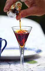 Image showing Liqueur being poured into glass