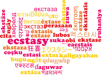 Image showing Ecstasy multilanguage wordcloud background concept