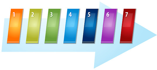 Image showing bl273Seven Blank business diagram slanted sequence illustration 