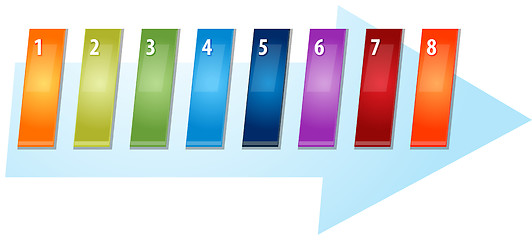 Image showing bl272 DEight Blank business diagram slanted sequence illustratio
