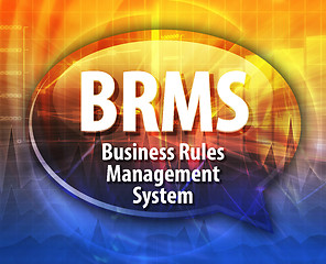 Image showing BRMS acronym definition speech bubble illustration