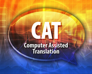 Image showing CAT acronym definition speech bubble illustration