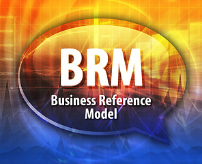 Image showing BRM acronym definition speech bubble illustration