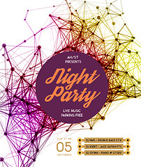 Image showing Night Disco Party Poster Background