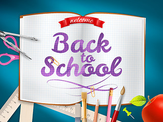 Image showing Back to school background. EPS 1