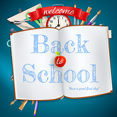 Image showing Back to school background. EPS 1