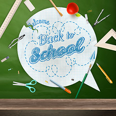 Image showing Back to school, concept still life. EPS 10