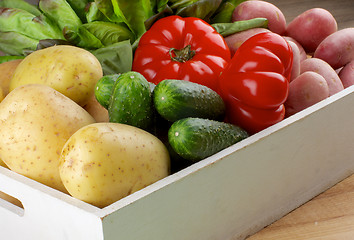 Image showing Box with Vegetables