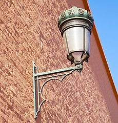 Image showing  street lamp in morocco africa old lantern   the outdoors and de