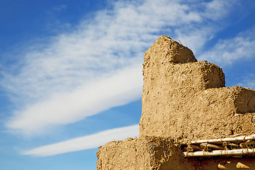 Image showing brown old  construction in  africa morocco and  clouds  