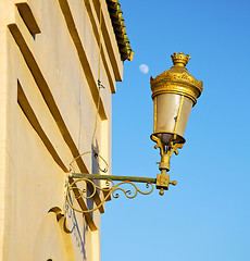 Image showing  street lamp in morocco africa old lantern   the outdoors and de