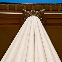 Image showing abstract old column in the  country  of europe italy and marble 