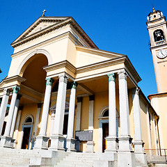 Image showing column old architecture in italy europe milan religion       and