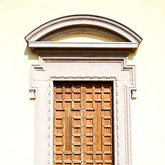 Image showing old   door    in italy old ancian wood and traditional  texture 
