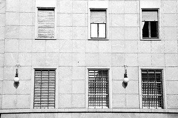 Image showing in europe italy milan old architecture and venetian blind wall