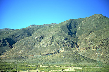 Image showing valley in  electrical line high voltage power isolated hill 