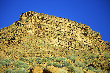 Image showing in   the atlas valley dry  isolated hill