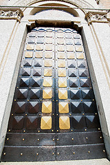 Image showing old   door    in italy old ancian wood and traditional  texture 