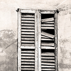 Image showing in europe italy milan old architecture and venetian blind wall