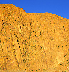 Image showing in todra africa morocco the atlas dry mountain