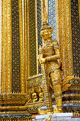 Image showing demon in the temple bangkok asia    gold wat  palaces   monster