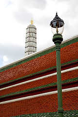 Image showing  thailand  bangkok in    temple abstract street lamp  mosaic