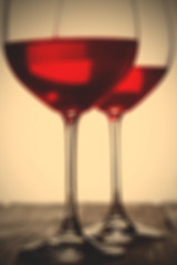 Image showing red wine in goblets