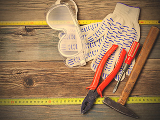 Image showing still life with working tools