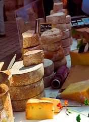 Image showing Cheeses on the market