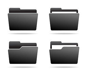 Image showing Set of Folder Icons.